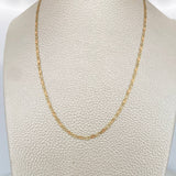 Cadena Escalera Plana 3gr / 50.5cm / 1.95mm Tres Oros +3 18K $