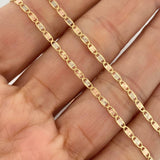 Cadena Escalera Plana 3gr / 50.5cm / 1.95mm Tres Oros +3 18K $