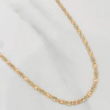 Cadena Escalera Plana 3gr / 50.5cm / 1.95mm Tres Oros +3 18K $