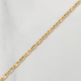 Cadena Escalera Plana 3gr / 50.5cm / 1.95mm Tres Oros +3 18K $
