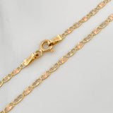 Cadena Escalera Plana 3gr / 50.5cm / 1.95mm Tres Oros +3 18K $