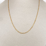Cadena Escalera Plana 2.65gr / 51cm / 0.6mm Tres Oros +3 18K $