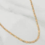 Cadena Escalera Plana 2.65gr / 51cm / 0.6mm Tres Oros +3 18K $