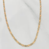 Cadena Escalera Plana 2.65gr / 51cm / 0.6mm Tres Oros +3 18K $