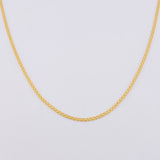 Cadena China 2.85g / 50cm / 1.4mm Oro Amarillo 18K