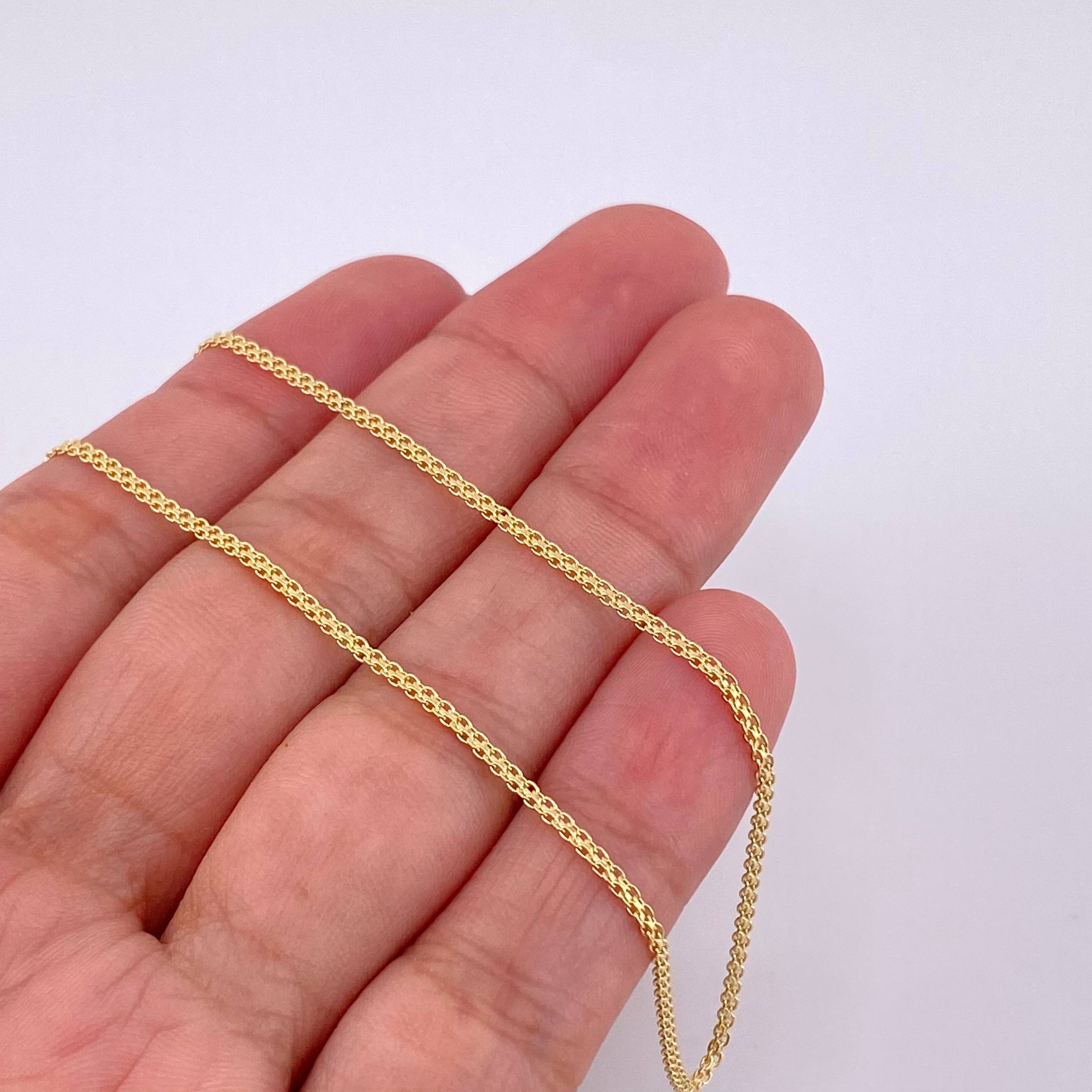 Cadena China 2.6g / 45cm / 1.4mm Oro Amarillo 18K
