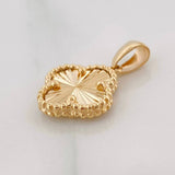 Dije Trebol Diamantado 3 g / 2.2 cm Oro Amarillo 18K