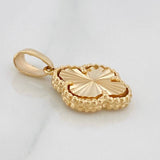 Dije Trebol Diamantado 3 g / 2.2 cm Oro Amarillo 18K