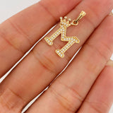 Dije Corona Letra M 1.5 g / 2.4 cm Oro Amarillo 18K