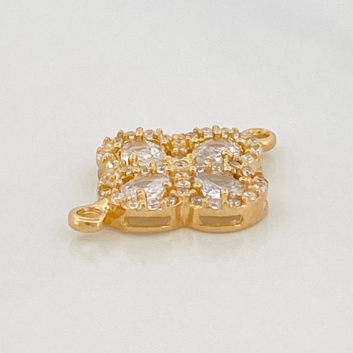 Herraje Trebol 1.7 g / 1.9 cm Oro Amarillo 18K