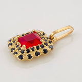 Dije Halo Cuadrado 1.85 g / 1.8 cm Oro Amarillo 18K