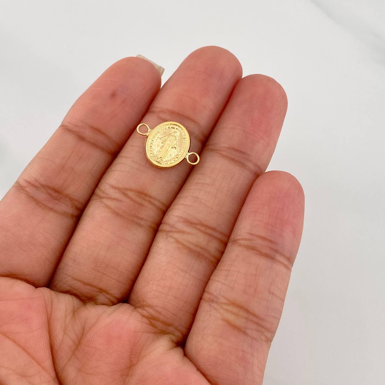 Herraje Virgen Milagrosa 0.6g / 1.5cm Oro Amarillo 18K