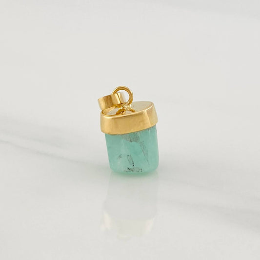 Dije Morralla Esmeralda 0.4g / 1.05cm Oro Amarillo 18K