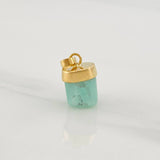 Dije Morralla Esmeralda 0.4g / 1.05cm Oro Amarillo 18K