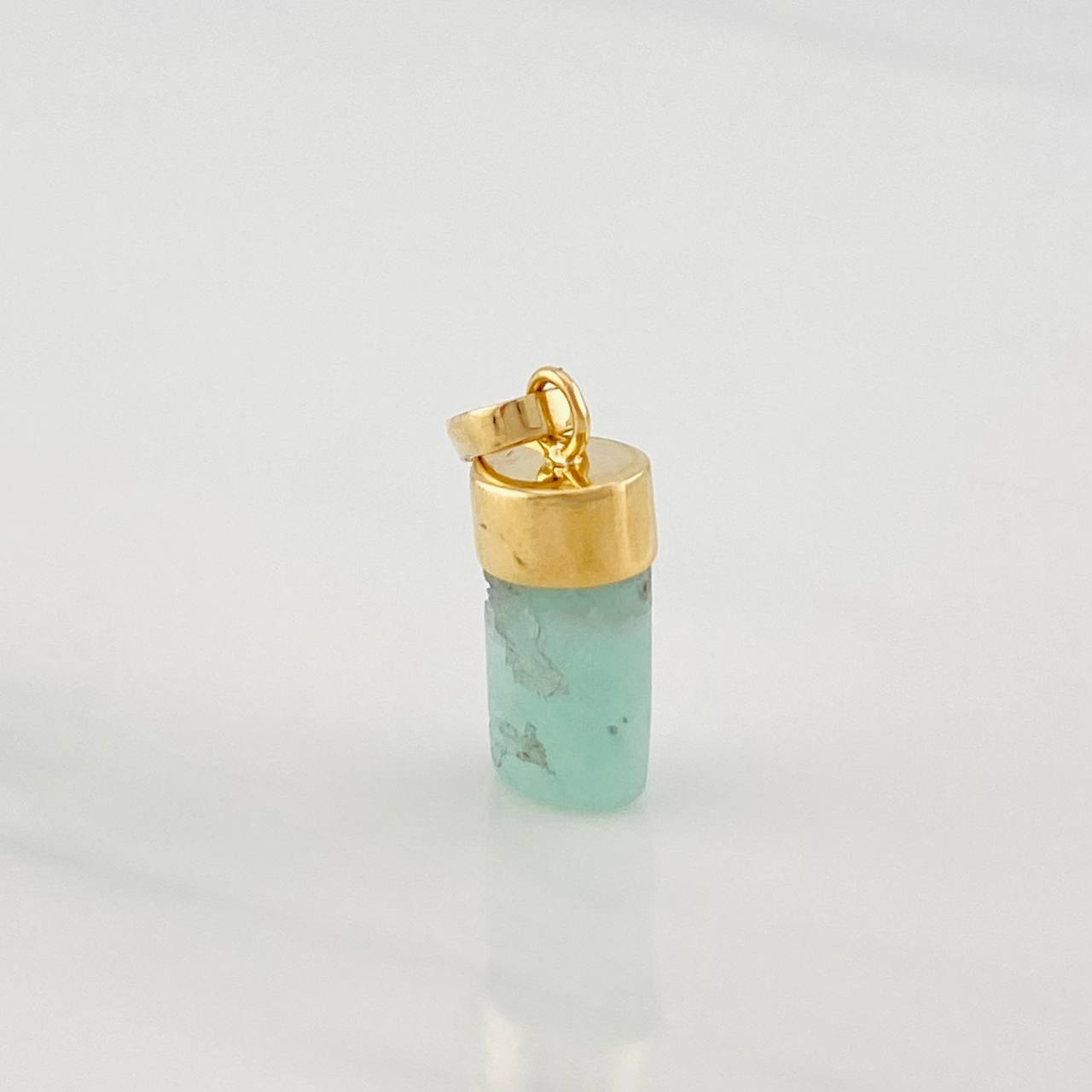 Dije Morralla Esmeralda 0.8g / 2cm Oro Amarillo 18K