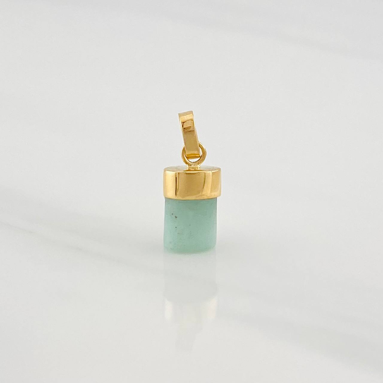 Dije Morralla Esmeralda 0.4g / 1.05cm Oro Amarillo 18K