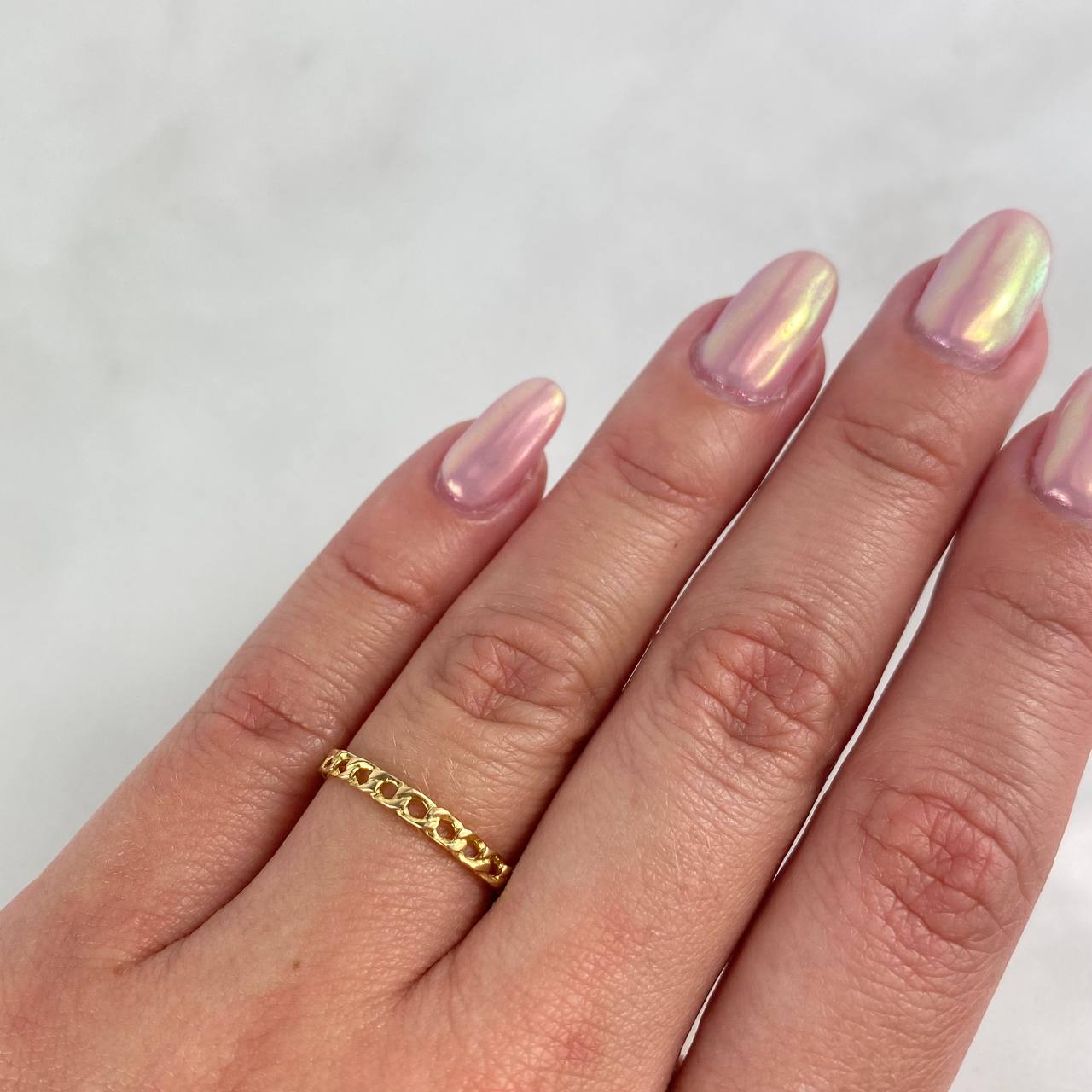 Anillo Cubano 1.1gr / T5 1/2 / Oro Amarillo