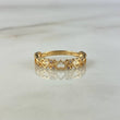 Anillo Corazones S 2.4gr / T7 / Circones Blancos Oro Amarillo