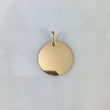 Dije Placa Circular Lisa 1.55gr / 2cm / 1.9mm Oro Amarillo