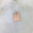 Dije Placa Cuadrado Liso 1.25gr / 2.2cm / 1.4mm*1.6mm Oro Rosa
