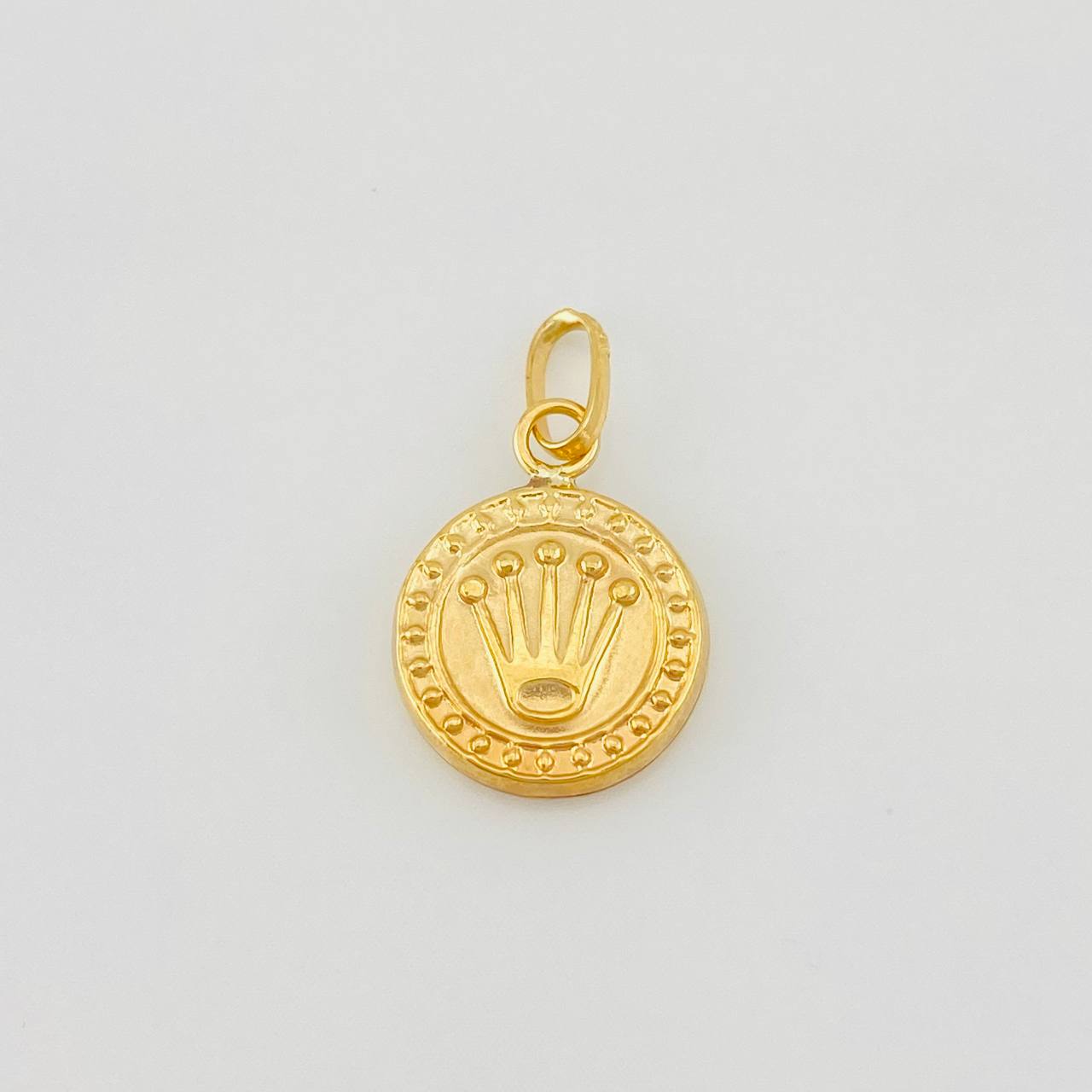 Dije Corona Texturizado 0.5g / 1.6cm Oro Amarillo 18K