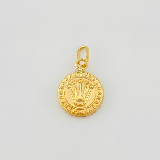 Dije Corona Texturizado 0.5g / 1.6cm Oro Amarillo 18K