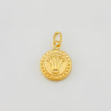 Dije Corona Texturizado 0.5g / 1.6cm Oro Amarillo 18K