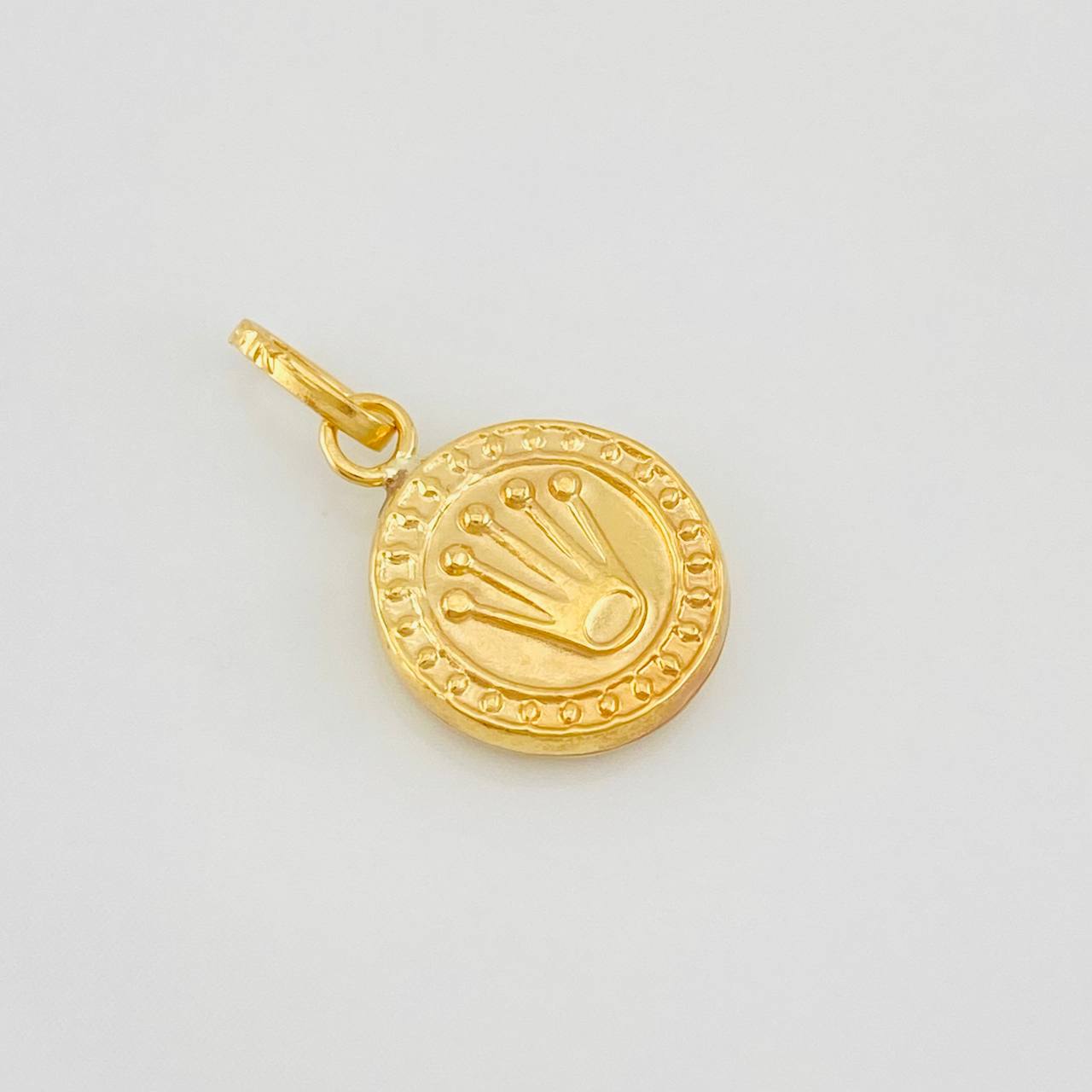 Dije Corona Texturizado 0.5g / 1.6cm Oro Amarillo 18K