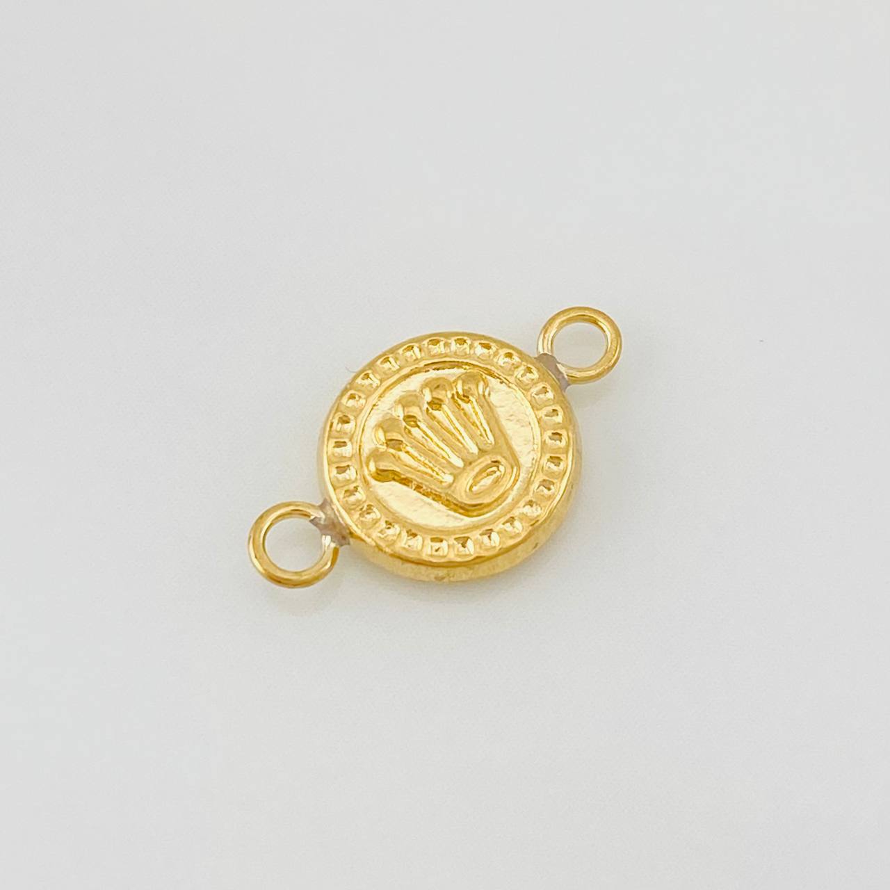 Herraje Corona Texturizado 0.4g / 1.4cm Oro Amarillo 18K