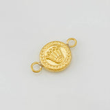 Herraje Corona Texturizado 0.4g / 1.4cm Oro Amarillo 18K