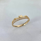 Anillo Linea De Corazones 1.55gr / T6 / Oro Amarillo