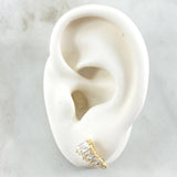 Set Linea Ascendente - Topos 1.2cm - Dije 1.3cm - Anillo T6 3/4  4.4gr Circones Blancos  Nac.Esp. Oro 18K