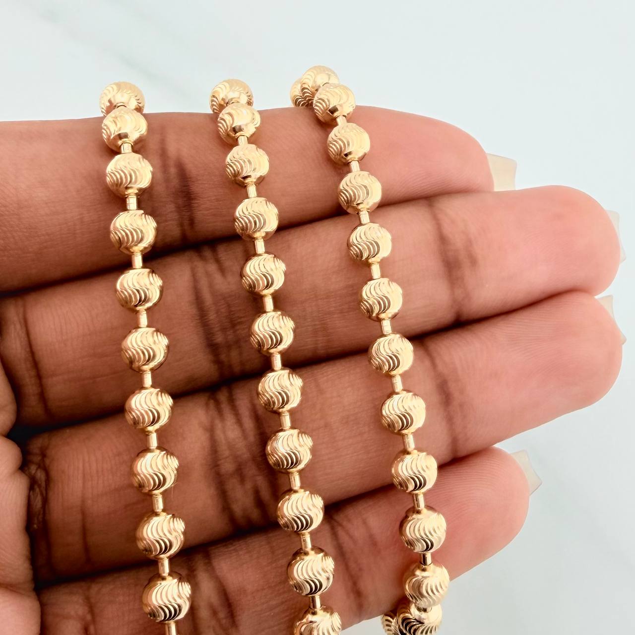 Cadena Militar 27.95gr / 66.5cm / 3.95mm Oro Amarillo Nac.Esp. 18K &