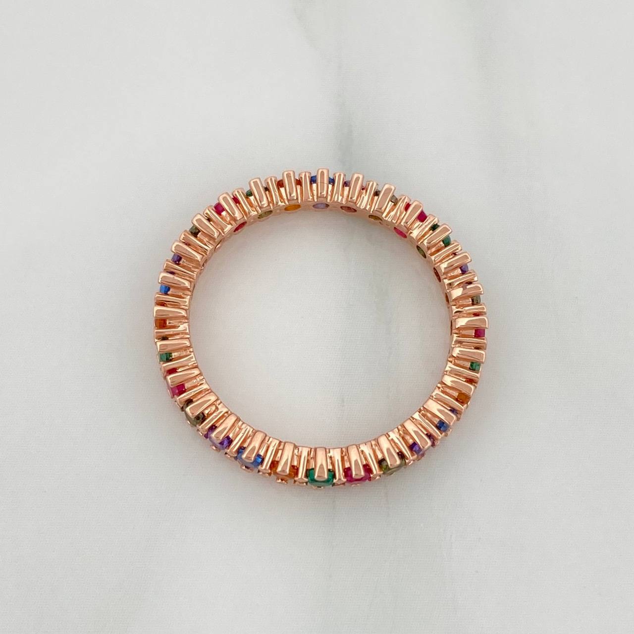 Anillo Churumbela Flores 2.75gr / T6 1/4 / Oro Rosa 18K %