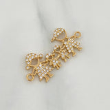 Herraje Familia Silueta 1.95gr / 2.7cm / Oro Amarillo 18K %