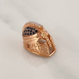 Herraje Casco Espartano 3.65gr / 1.5cm / Dos Oros Blanco Rosa 18K %