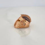 Herraje Casco Espartano 3.65gr / 1.5cm / Dos Oros Blanco Rosa 18K %