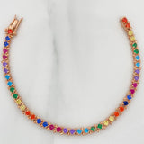 Pulso Tennis 9.55gr / 17cm / Oro Rosa 18K %