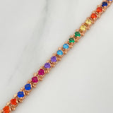 Pulso Tennis 9.55gr / 17cm / Oro Rosa 18K %