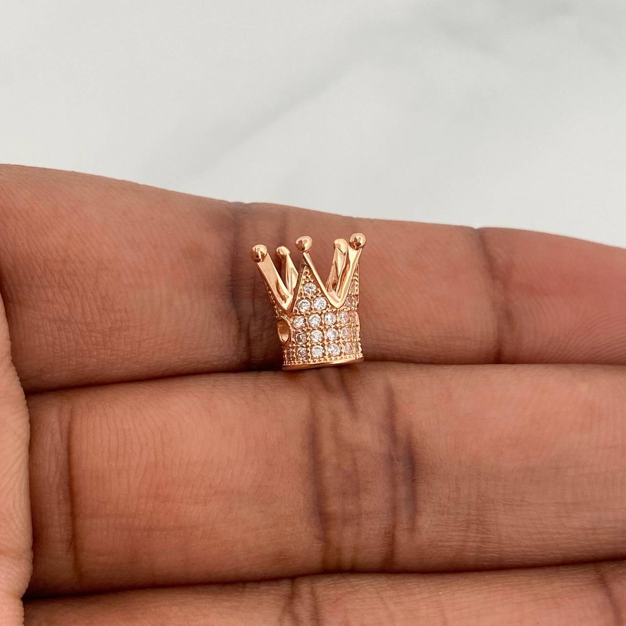 Herraje Corona 1.35gr / 1cm / Oro Rosa 18K %