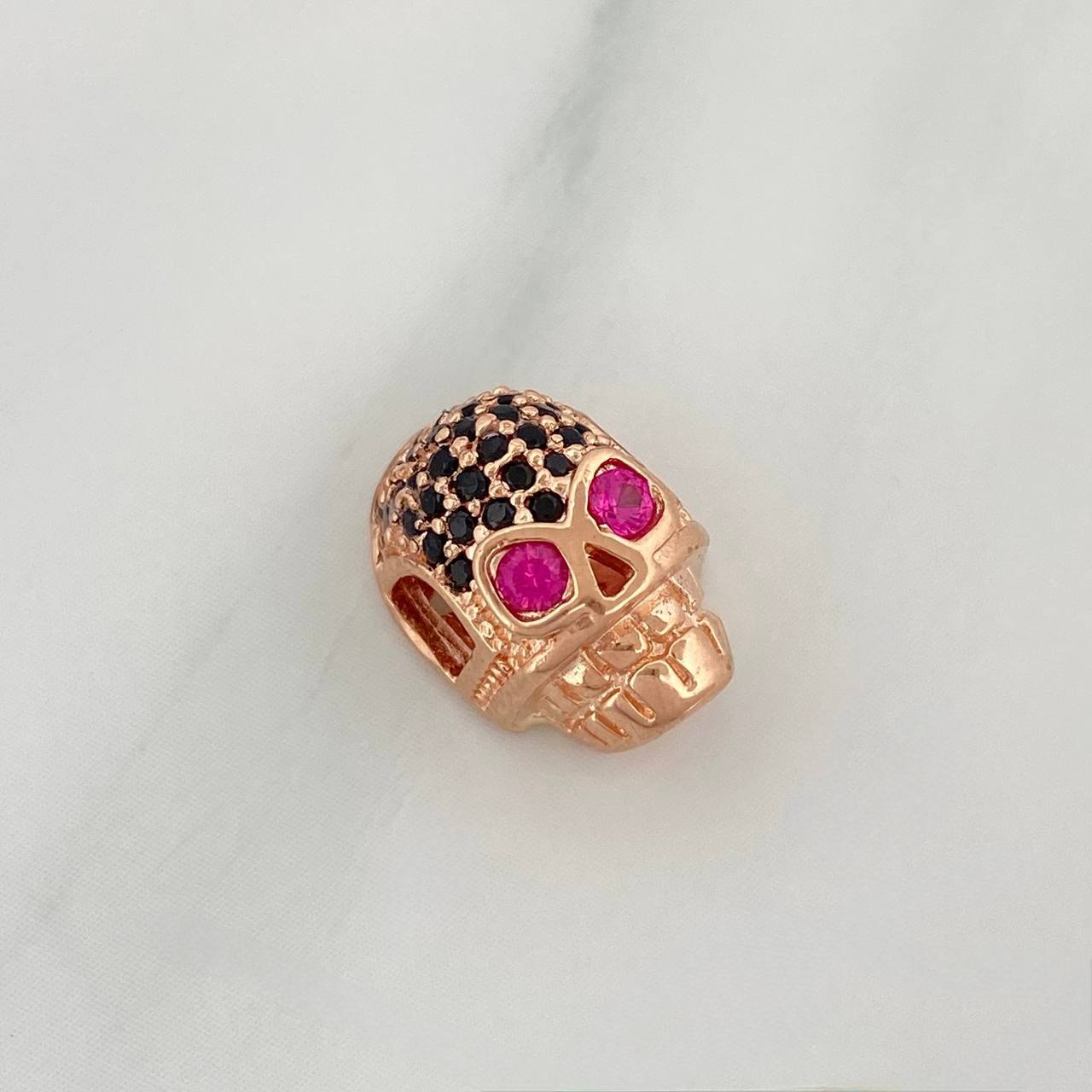 Herraje Calavera 2.5gr / 1.1cm / Oro Rosa 18K %