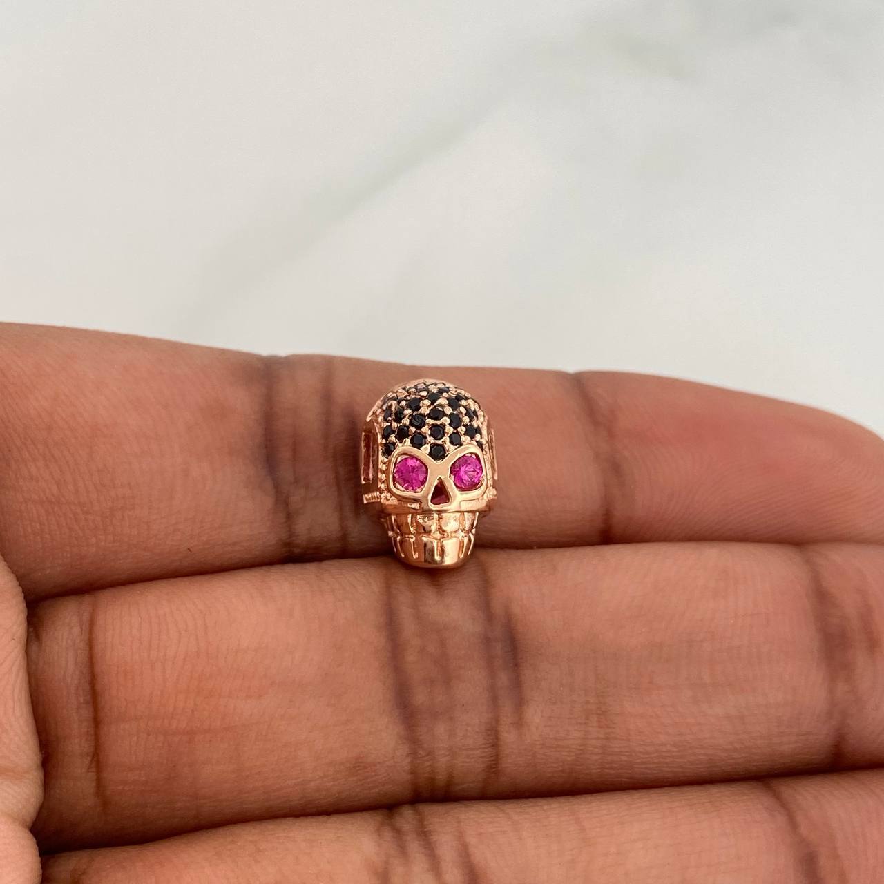 Herraje Calavera 2.5gr / 1.1cm / Oro Rosa 18K %