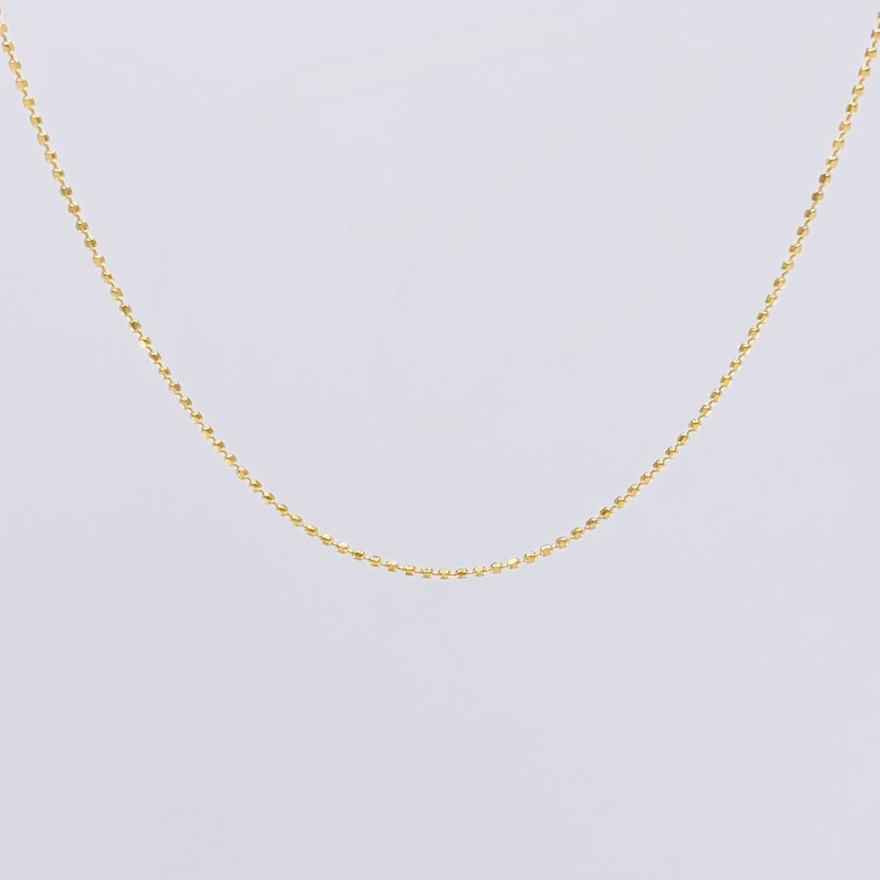 Cadena Mini Militar 1.4g / 45cm / 0.9mm Oro Amarillo 18K
