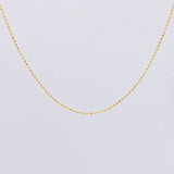 Cadena Mini Militar 2g / 45cm / 0.9mm Oro Amarillo 18K