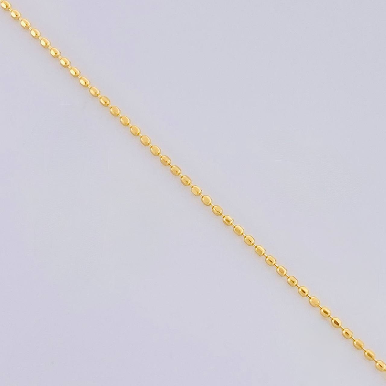 Cadena Mini Militar 1.4g / 45cm / 0.9mm Oro Amarillo 18K