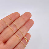 Cadena Mini Militar 2g / 45cm / 0.9mm Oro Amarillo 18K
