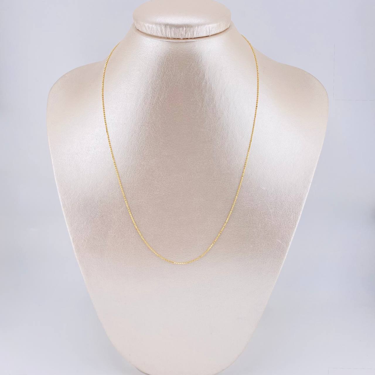 Cadena Mini Militar 2g / 45cm / 0.9mm Oro Amarillo 18K