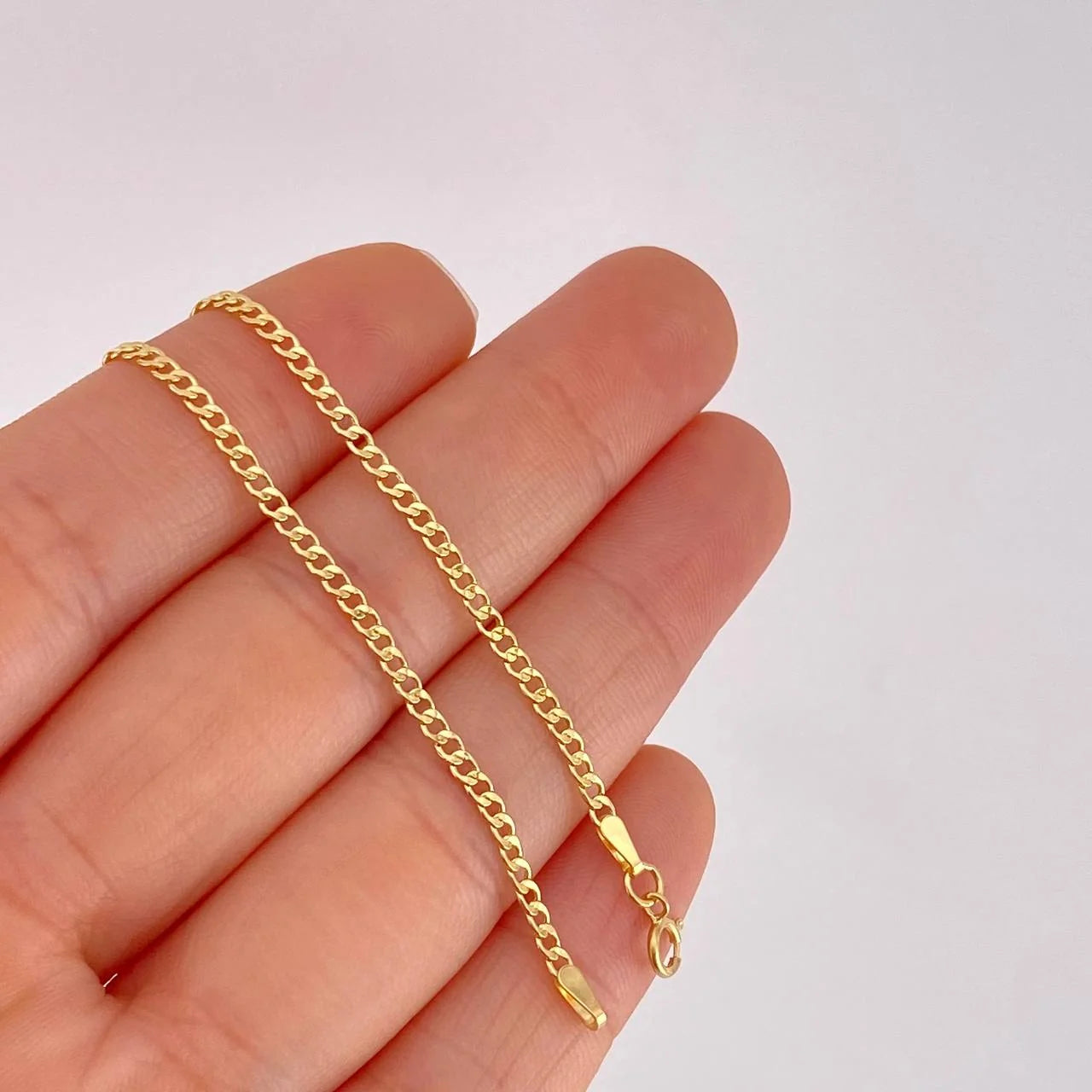 Pulso Cubano 0.8g / 19cm / 2mm Oro Amarillo 18K