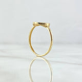 Anillo Corona RX Circulo 1.85gr / T6 / Circones Blancos Oro Amarillo 18K ©