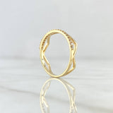 Anillo Tiara en Triangulo 1.8gr / T6 3/4 / Circones Blancos Oro Amarillo 18K